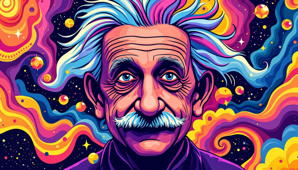 albert-einstein-illustration Teste de Lógica Einstein