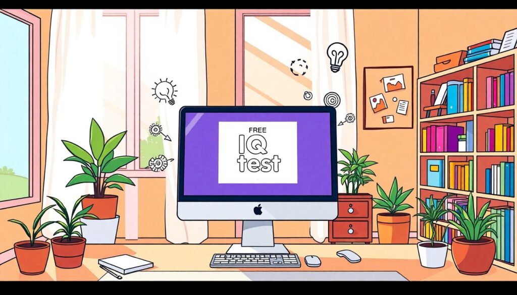 vibrant-modern-computer-iq-test-home-office Teste de QI Gratuito